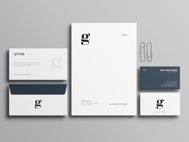 Minimal stationery mockup