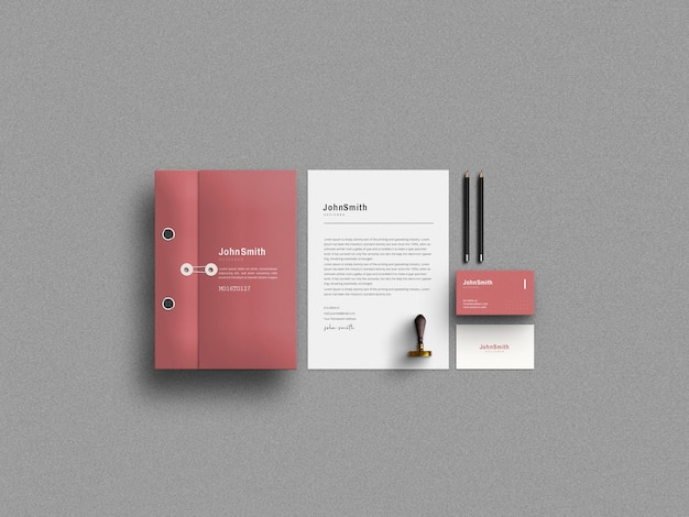 Minimal stationery mockup