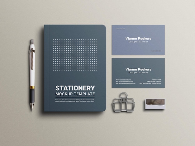 Minimal stationery mockup