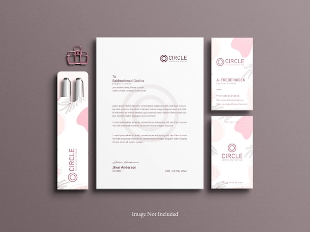 PSD minimal stationery mockup