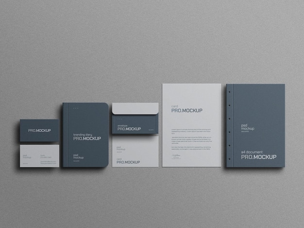 Mockup di cancelleria minimale