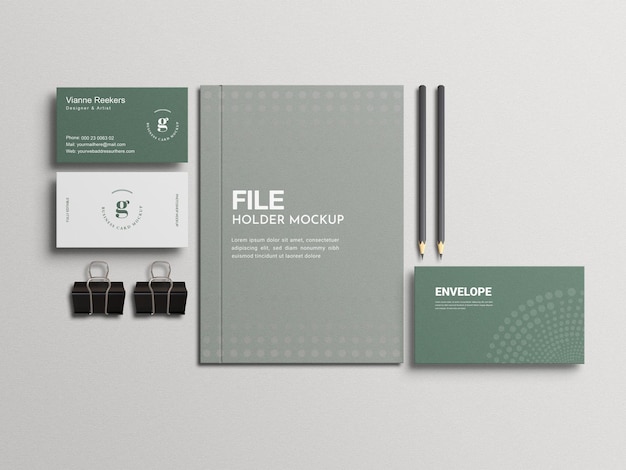 Mockup minimale di cancelleria