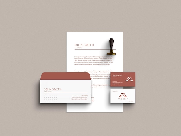 Minimal stationery mockup