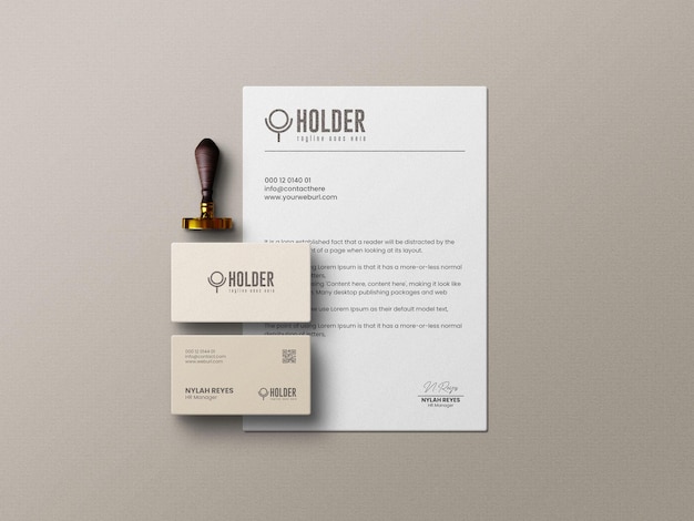 minimal stationery mockup