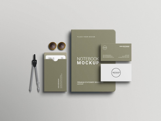 Mockup minimale di cancelleria