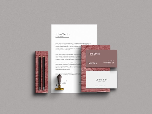 Minimal stationery mockup