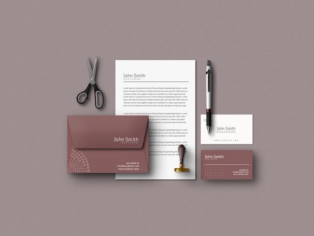 Minimal stationery mockup