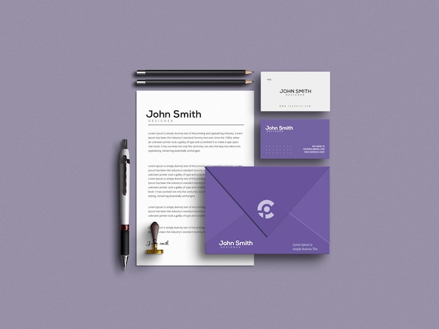 Minimal stationery mockup