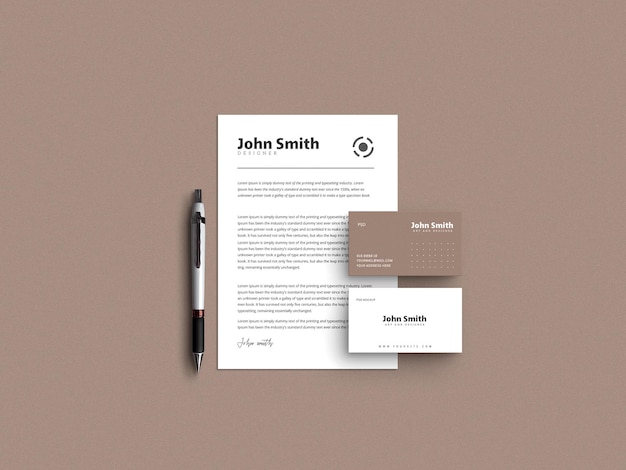 Minimal stationery mockup