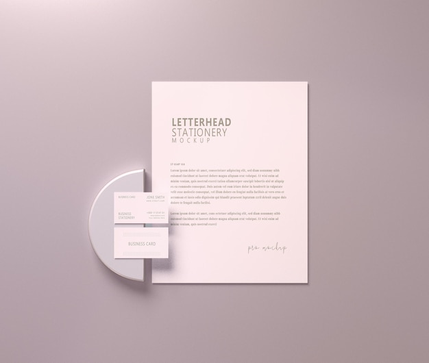 PSD minimal stationery mockup