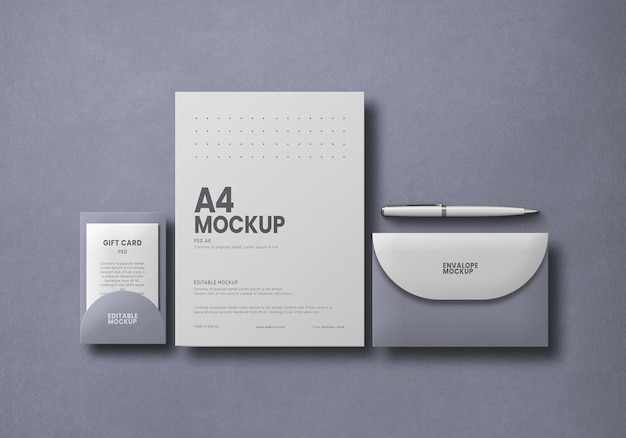 Minimal Stationery Set Mockup