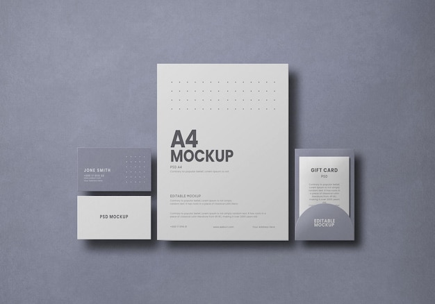 Minimal Stationery Set Mockup