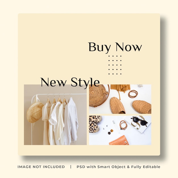 Minimal store concept social media post banner template