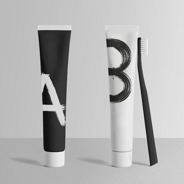 Minimal toothpaste tube mockup