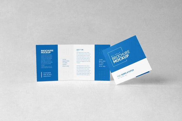 Minimal tri fold brochure mockup