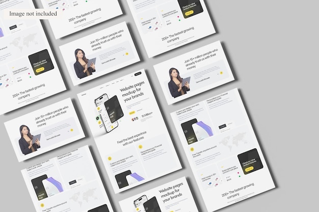 minimal website pages display mockup for showcasing your design to clients
