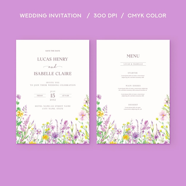 Minimal Wedding Invitation Set