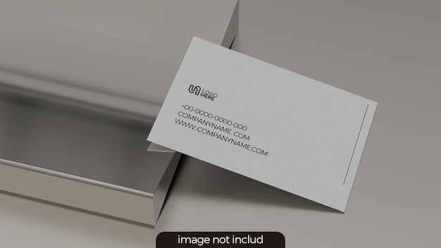 Minimal white business card mockup