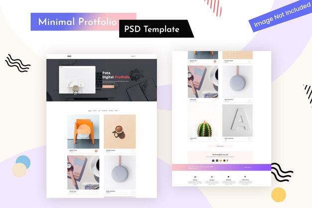 PSD minimal work portfolio psd template