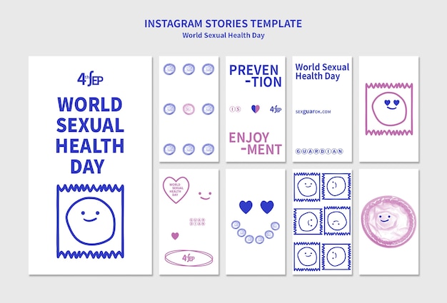 PSD minimal world sexual health day instagram stories