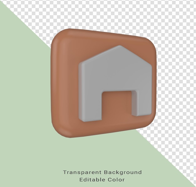 Minimale 3d illustratie huis huis pictogram 3d render