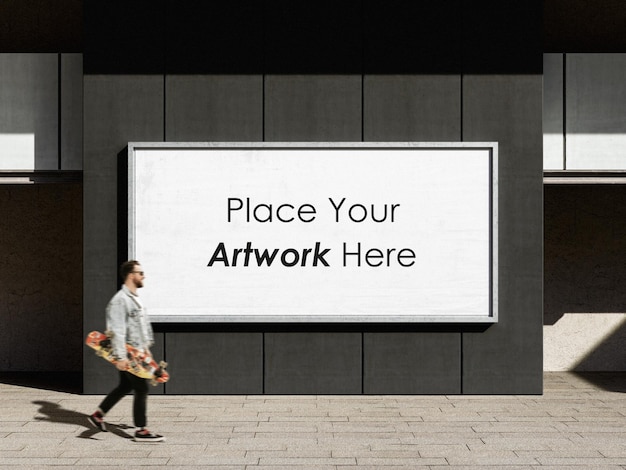 Minimale grootschalige model van een billboard