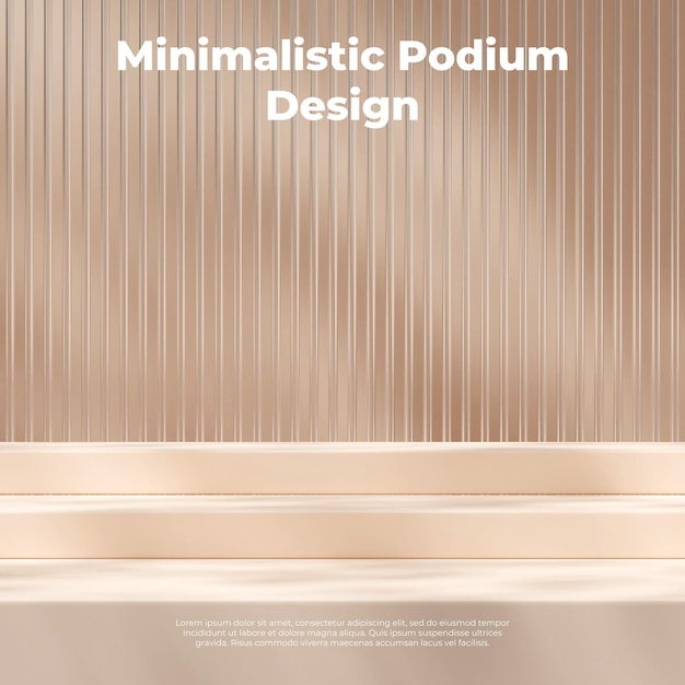 Minimale heldere matglazen wandachtergrond voor productpodiumpresentatie in vierkante lay-out