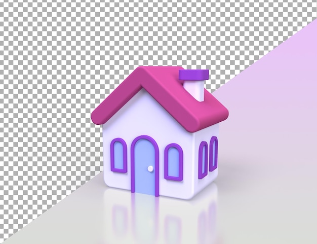 Minimale huis pictogram geïsoleerde concept illustratie voor business idee concept background3Drender
