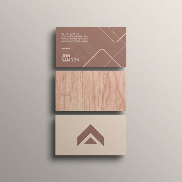 Minimale mockup voor visitekaartjes