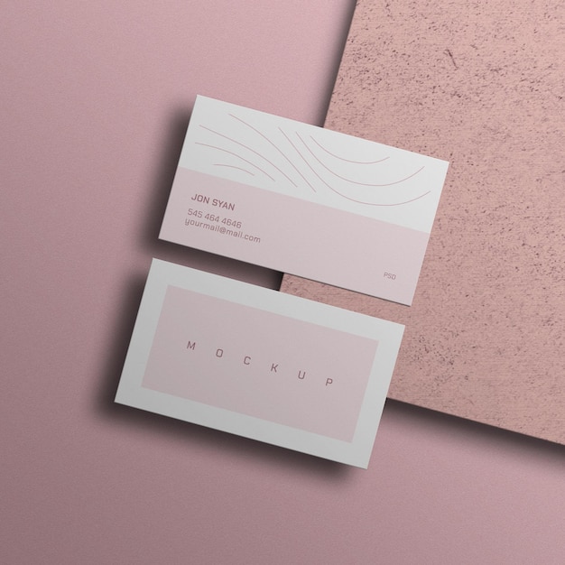 Minimale mockup voor visitekaartjes