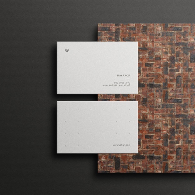 Minimale mockup voor visitekaartjes