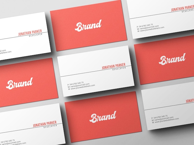 Minimale mockup voor visitekaartjes