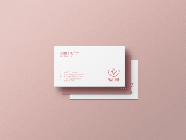 Minimale mockup voor visitekaartjes