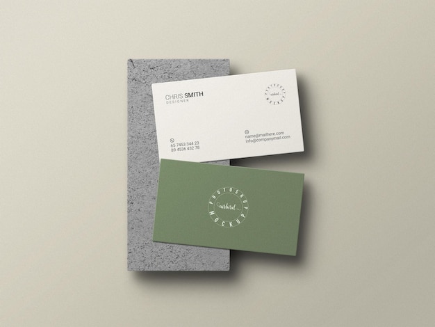 Minimale mockup voor visitekaartjes