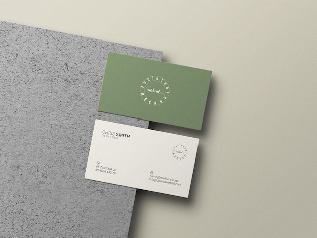 Minimale mockup voor visitekaartjes