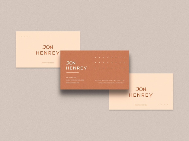 Minimale mockup voor visitekaartjes