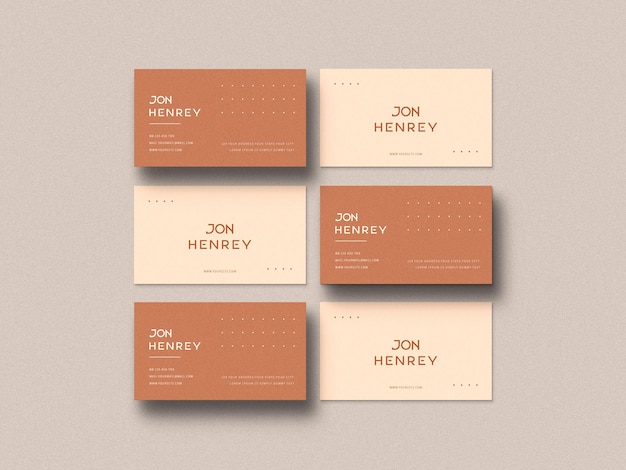 Minimale mockup voor visitekaartjes