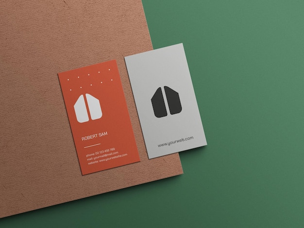 Minimale mockup voor visitekaartjes