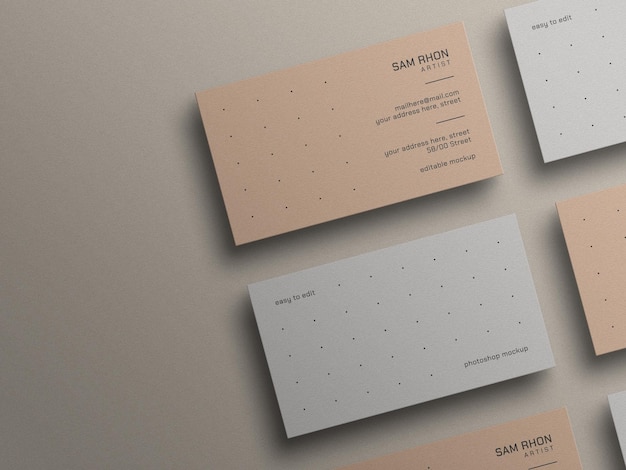 Minimale mockup voor visitekaartjes