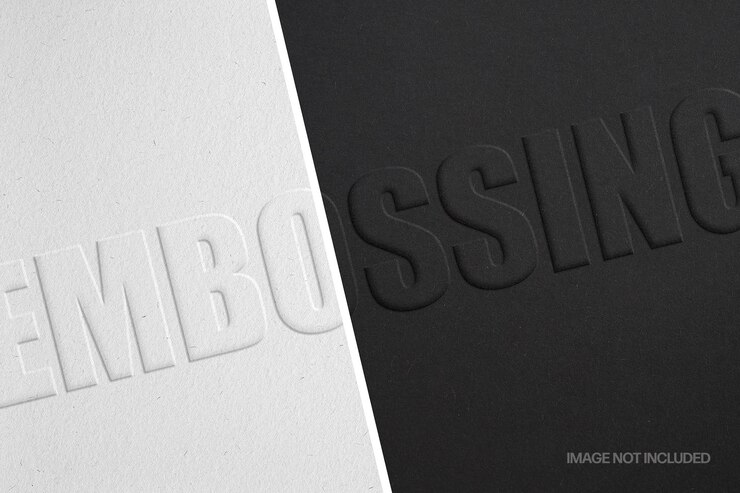 PSD minimalism paper embossing effect