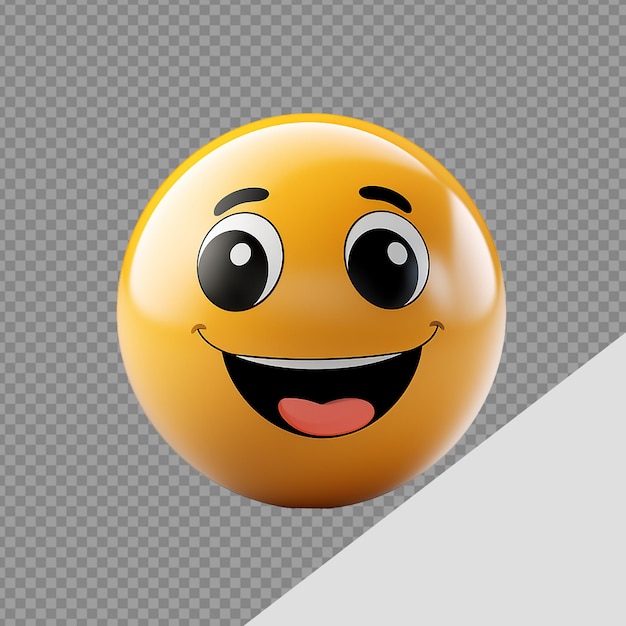 PSD minimalist 3d emoji icon png isolated on transparent background