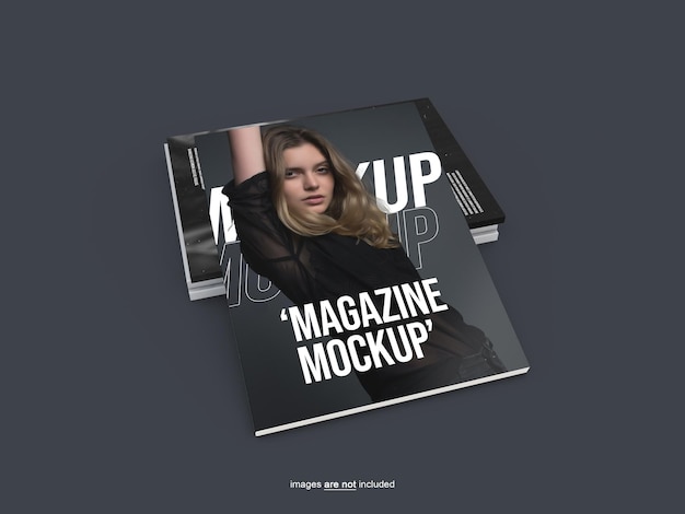 PSD minimalist 3d magazine cover mockup