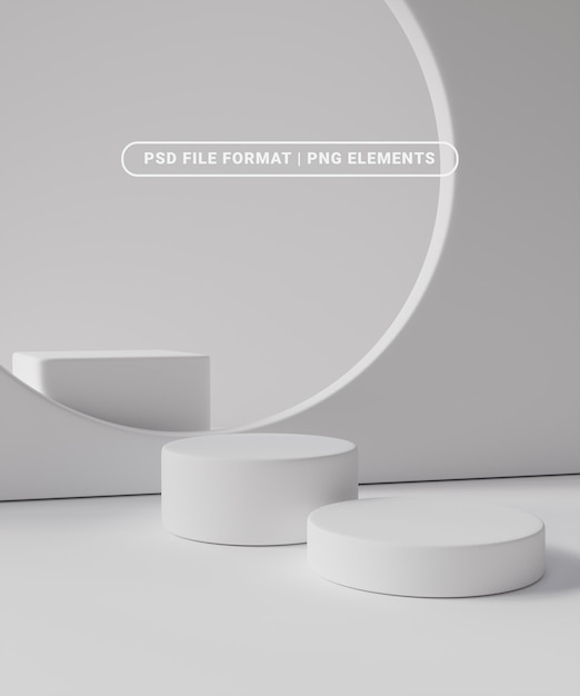 minimalist 3d product pisplay podium mockup