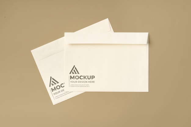 PSD minimalist a4 envelope mockup