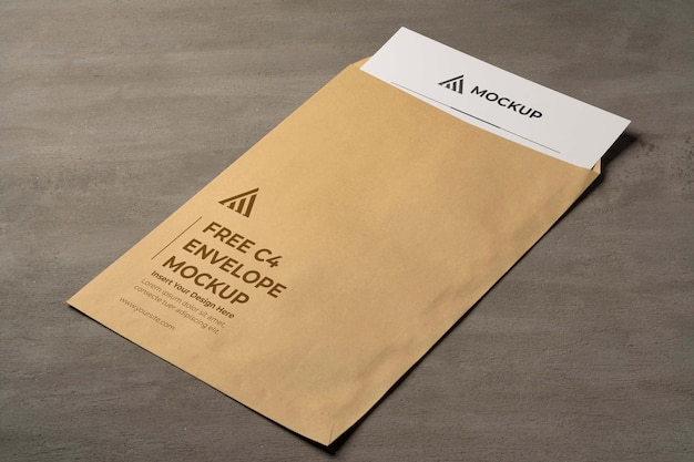 Minimalist a4 envelope mockup