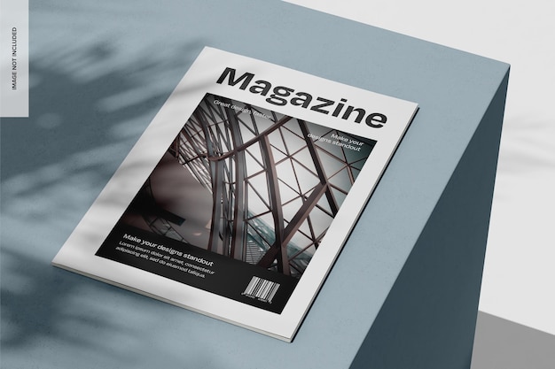 Minimalist A4 Magazine Mockup Closed