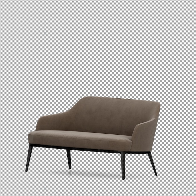 Poltrona minimalista nel rendering 3d