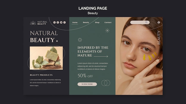 PSD minimalist beauty template design