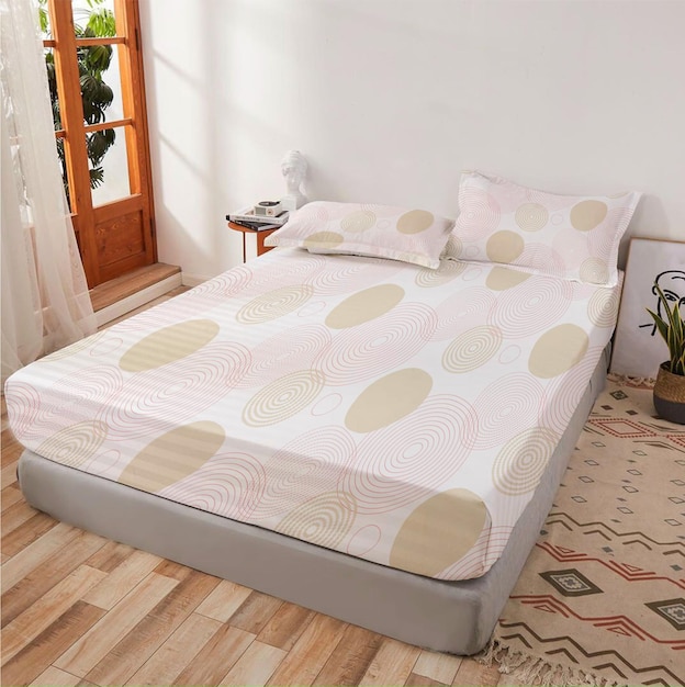 PSD mockup di biancheria da letto minimalista