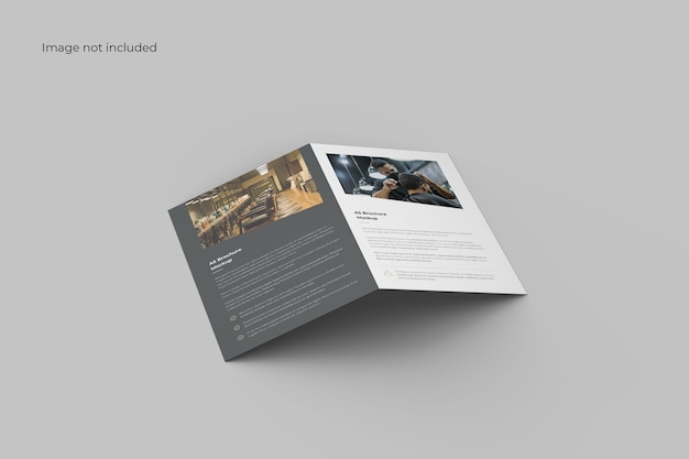 Minimalist bifold brochure mockup